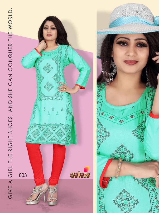 Aagya Colors 6 Latest Fancy Regular Wear Wear Printed Kurti Collection